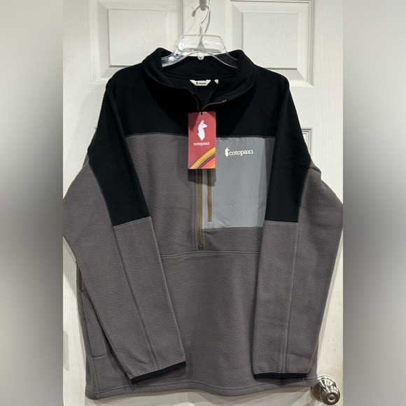 Cotopaxi Men’s XXL Abrazo Half-Zip Fleece Jacket Black Cinder GreyNWT - Picture 1 of 8